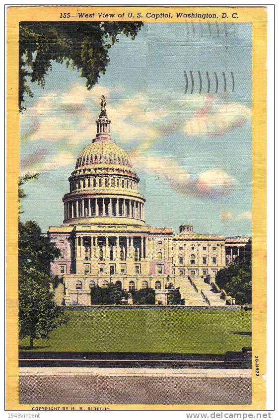 C3660 - WASHINGTON - Belle CPA Couleur De 1954 - - Other & Unclassified