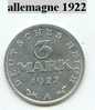 Piece D´allemagne 3 Mark 1922 - Sonstige & Ohne Zuordnung