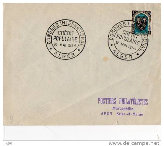 Enveloppe "Congrès International ALGER" 22/05/1954 - Briefe U. Dokumente