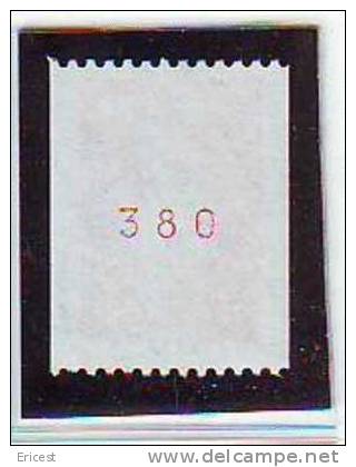 ROULETTE MARIANNE DU BICENTENAIRE SANS VALEUR ROUGE OBLITEREE N° 380 ROUGE - Coil Stamps