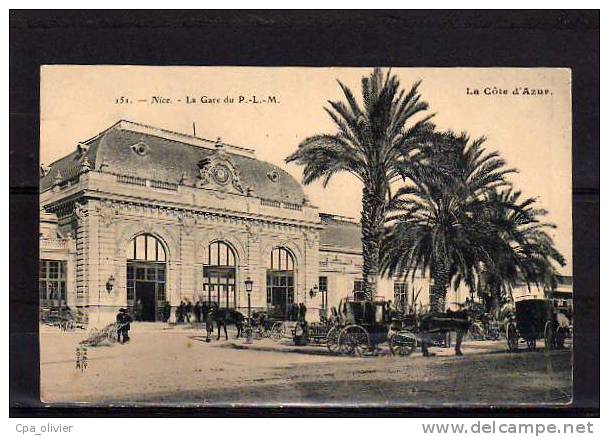 06 NICE Gare Du PLM, Extérieur, Ed Royer 151, Cote D'Azur, 190? - Transport Ferroviaire - Gare