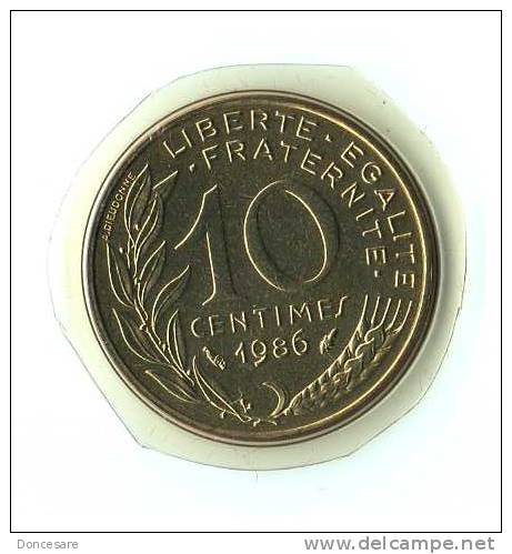 ** 10 CENT MARIANNE 1986 FDC SOUS/VIDE D ORIGINE  **159** - 10 Centimes