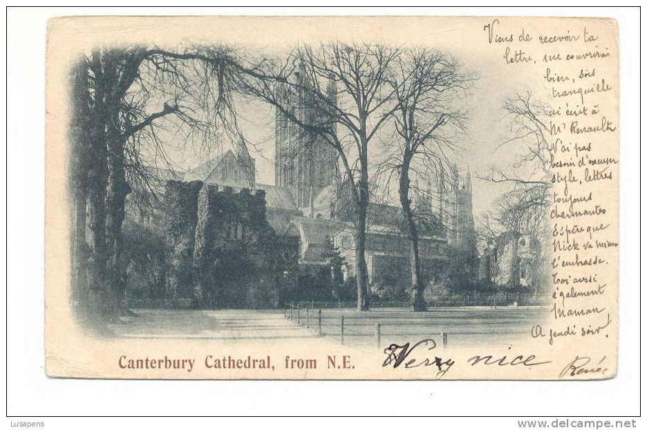 OLD FOREIGN 2254 - UNITED KINGDOM - ENGLAND -CANTEBURY CATHEDRAL FROM N.E. - Canterbury