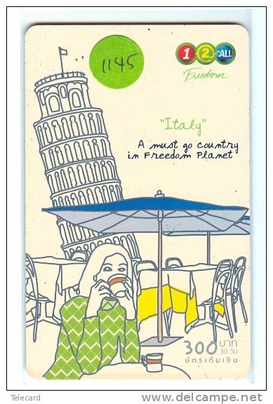 Telecarte THAILAND  (1145) ITALY ITALIE  RELATED * PISA * Telefonkarte - Thaïlande