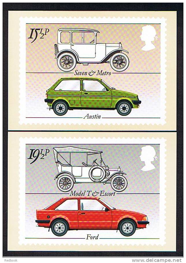 1982 GB PHQ Cards Set Of 4 - Cars - Ref 384 - PHQ-Cards