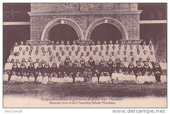 ASIE.BIRMANIE.MANDALAY.RELIGIEUSES BIRMANES ET PENSIONNAT DE JEUNES FILLES - Myanmar (Burma)