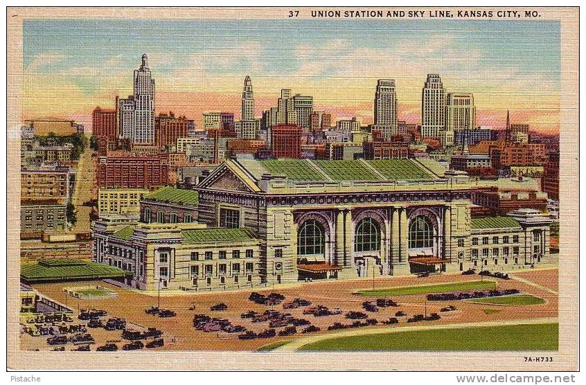 Kansas City - Missouri MO - Union Railway Train Station - Gare - 1950's - Unused - Andere & Zonder Classificatie