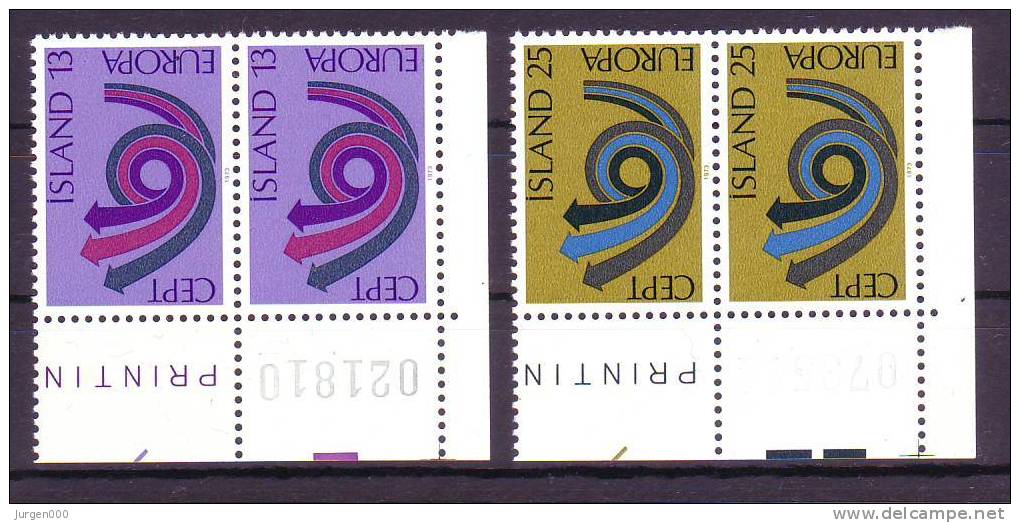 Island, Nr 471/472 Met Velnummer ** (Z22638) - 1973