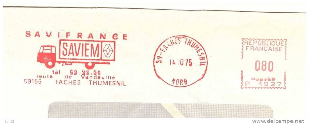 "Saviem", Faches Thumesnil - EMA Havas - Enveloppe Entière      (1979) - Camions