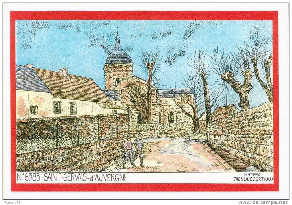 63 SAINT-GERVAIS-D'AUVERGNE - Illustration Yves Ducourtioux - Saint Gervais D'Auvergne