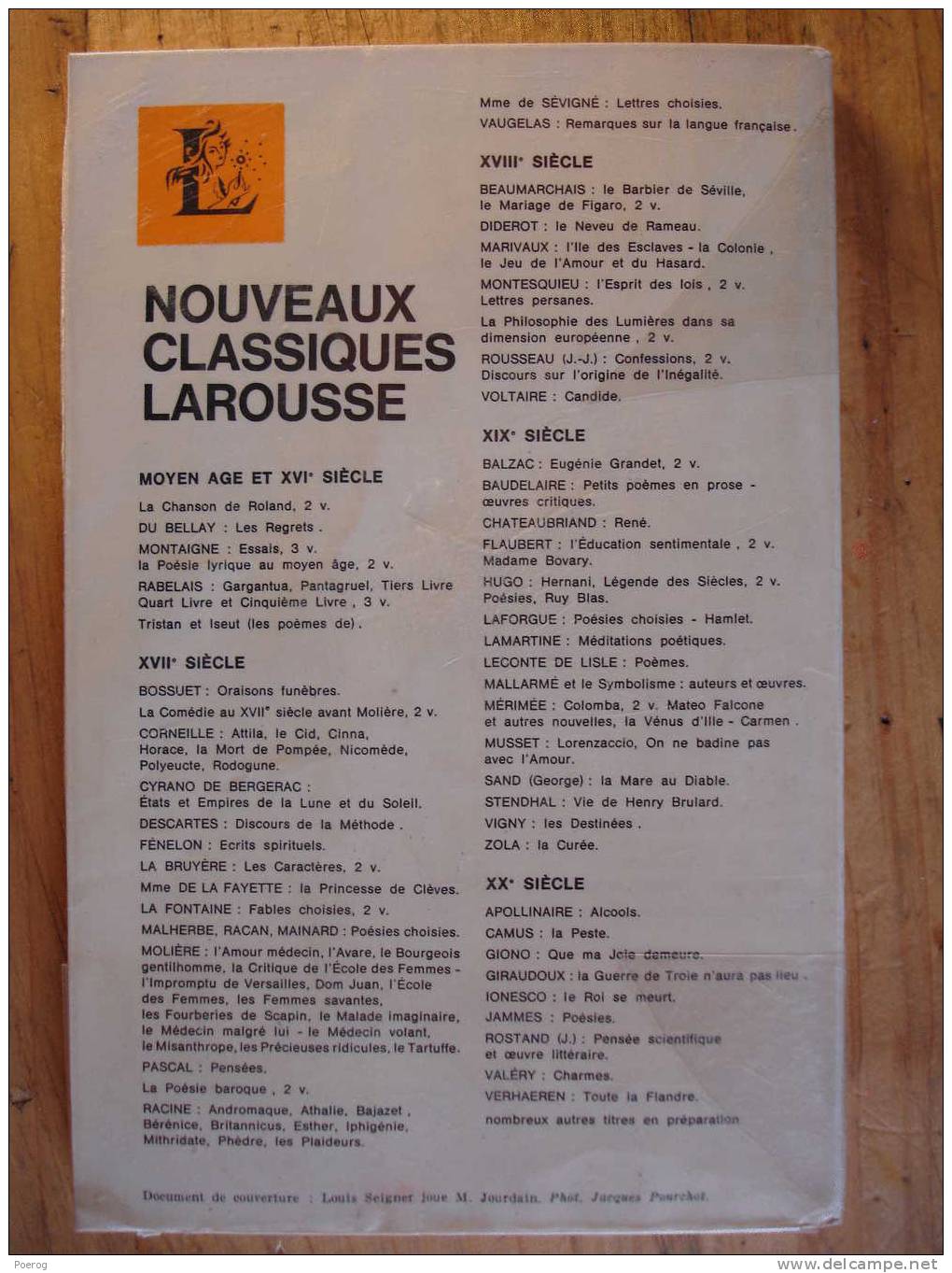 LE BOURGEOIS GENTILHOMME - MOLIERE - CLASSIQUES LAROUSSE - 1970 - Französische Autoren