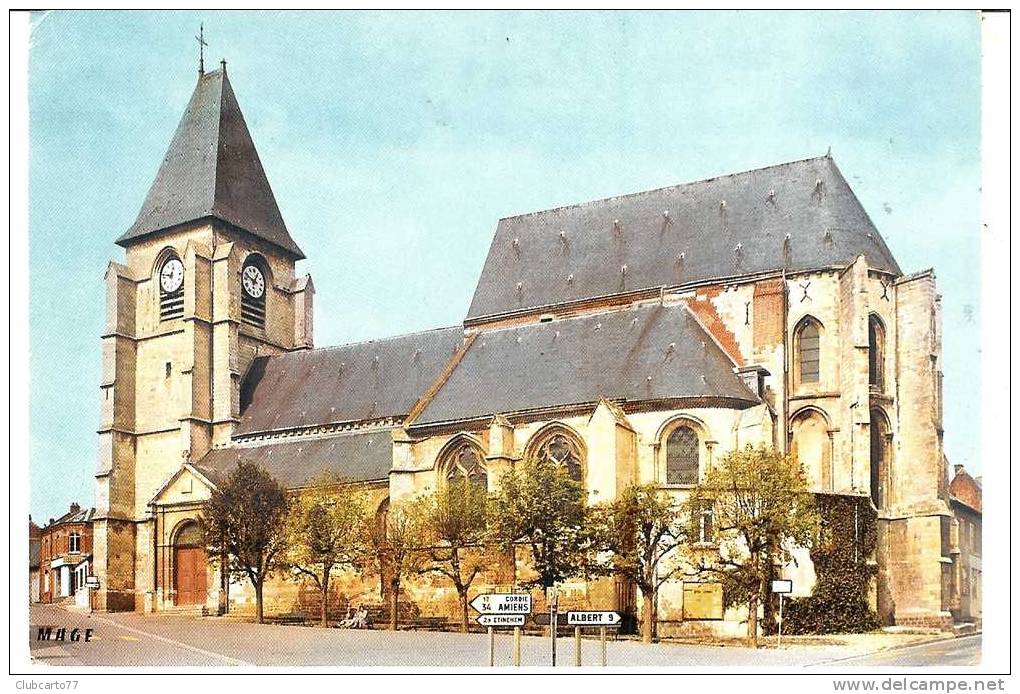 Bray-sur-Somme (80) :  L´église Environ  1970 (animée). - Bray Sur Somme