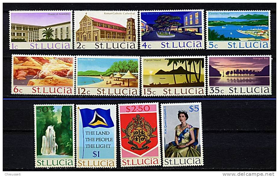 Ste Lucie ** N° 259 à 272 Sauf 264 Et 267 - Série Courante. Vues Diverses - St.Lucia (1979-...)