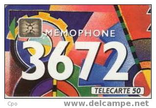 # France 266Aa F293b MEMOPHONE 3672 GEOMETRIE 50u Sc4 St Nr 10.92 Tres Bon Etat - 1992