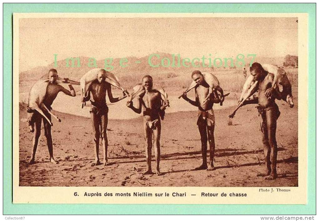 AFRIQUE  FRANCAISE - TCHAD - MONTS NIELLIM Sur Le CHARI - RETOUR De CHASSE - CHASSEUR - JEUNE GARCON - Ciad