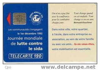 # France 281B F310B LUTTE CONTRE LE SIDA 120u So4 12.92 Tres Bon Etat - 1992