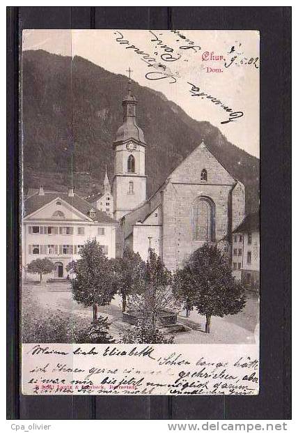 SUISSE CHUR COIRE Eglise, Vue Générale, Carte émail, Ed Lautz 30282, 1902 - Chur