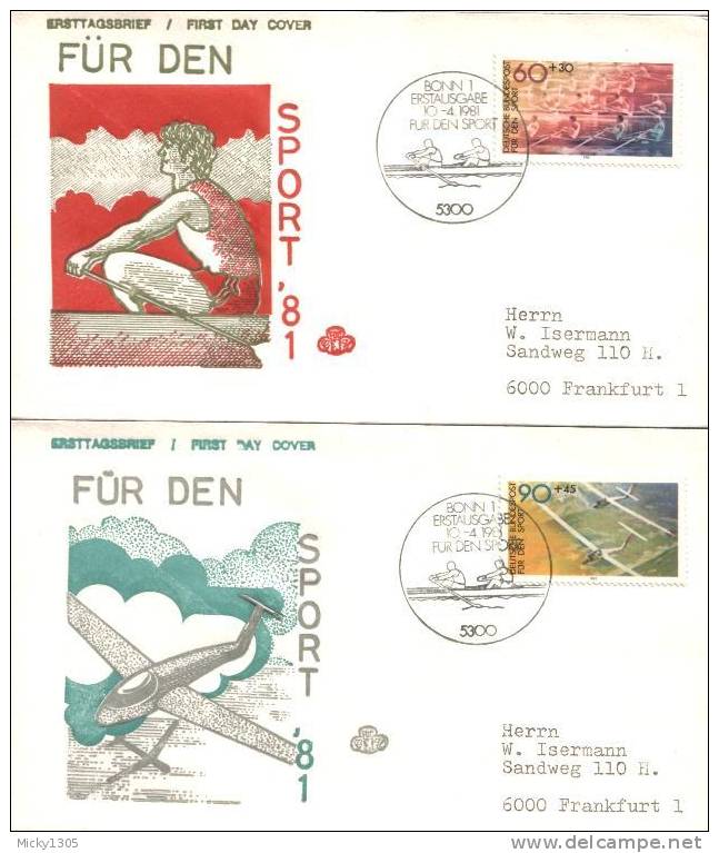 Germany - Mi-Nr 1094/1095 FDC (r591)- - 1981-1990