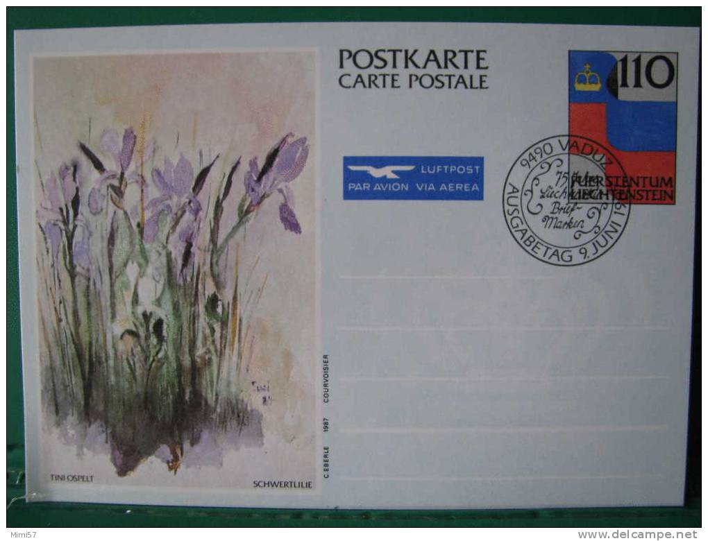 3 Entiers Postaux LIECHTENSTEIN 1987 - Interi Postali