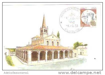 27040)cartolina Ostiglia - Chiesa Della Comuna  Con 500£ Castelli - Nuova - Mantova