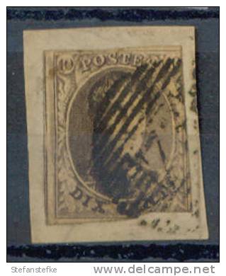 Belgie Ocb Nr :  10 A    Op Fragment  (zie Scan) Nipa: - 1858-1862 Médaillons (9/12)