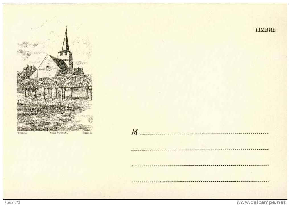 18 NERONDES - L'Eglise Et L'ancien Lavoir  - Illustration Yves Ducourtioux - Nérondes