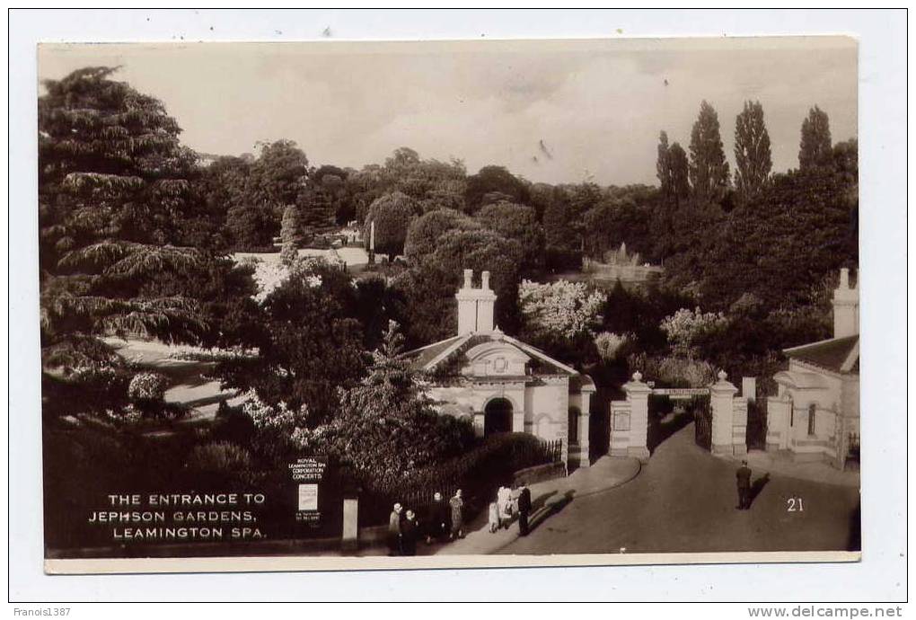 Réf 150  - ANGLETERRE - The Entrance To JEPHSON GARDENS - LEAMINGTON SPA - Andere & Zonder Classificatie