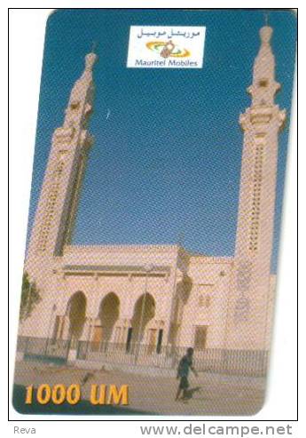 MAURITANIA  1000 U  MOSQUE BUILDING MAN GSM  MOBILE  READ DESCRIPTION !! - Mauritania