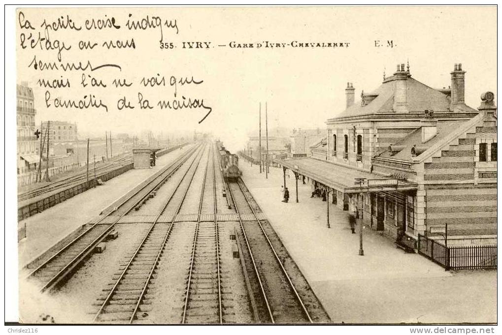 94 IVRY SUR SEINE Gare DIvry Chevaleret  Superbe - Ivry Sur Seine