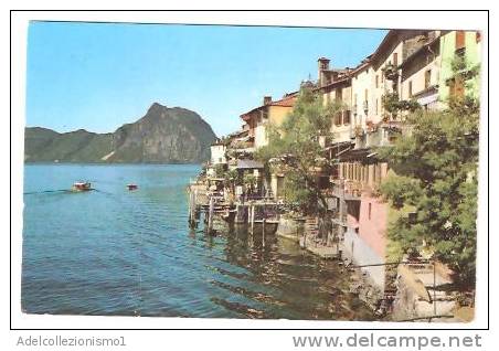 25619)carttolina Illustratoria Gandria - Lago Di Lugano - Panorama E Monte S. Salvatore - Gandria 