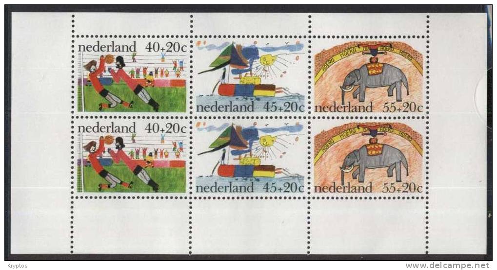 Netherlands 1976 - "Kinderzegels" - Sov. Sheet - Bloques