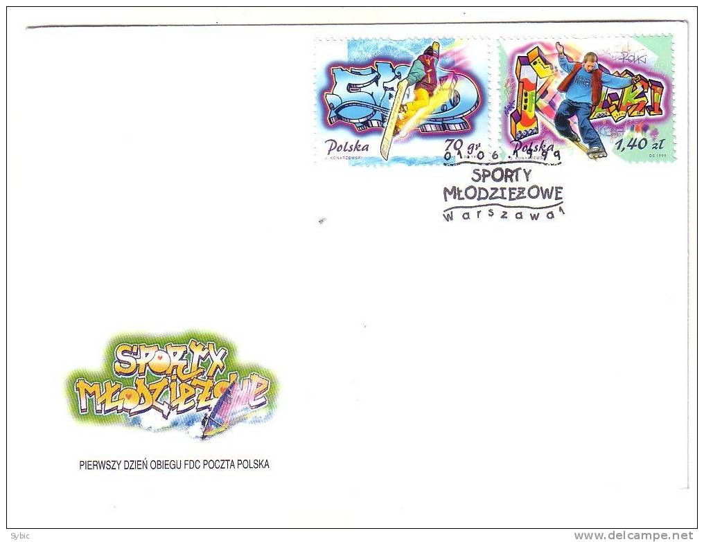 POLOGNE - FDC 1999 - SKI - FDC