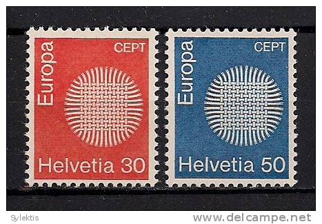 SWITZERLAND 1970 EUROPA CEPT SET MNH - Unused Stamps