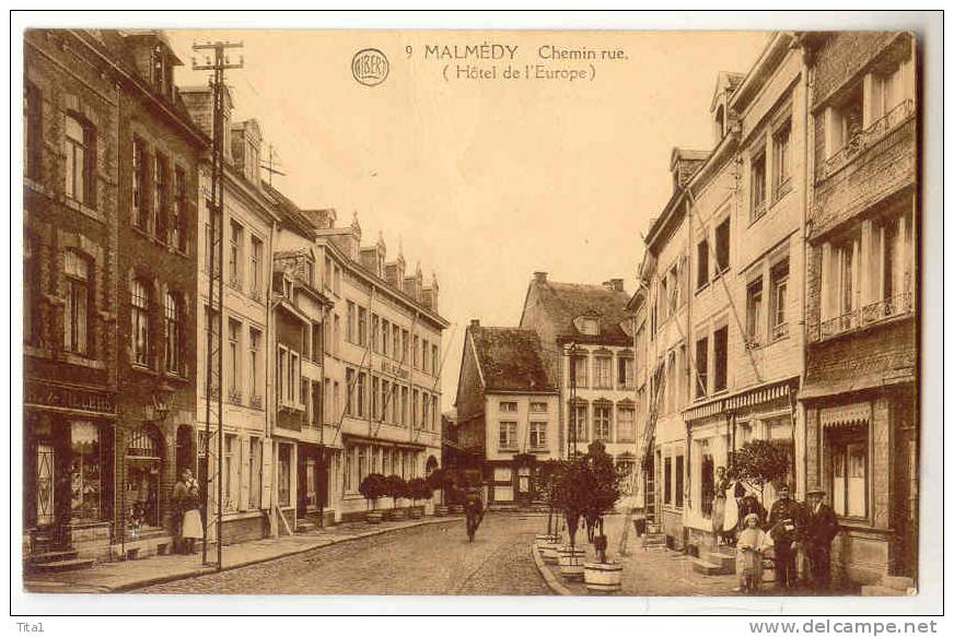 10610 - MALMEDY - Chemin Rue (Hôtel De L' Europe) - Malmedy