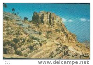 # YEMEN 6 Houses On Mountain (green Arrow) (Teleyemen) 240 Autelca   Tres Bon Etat - Yemen
