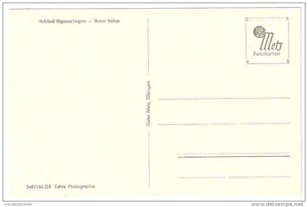 AK SIGMARINGEN Schloß - Roter Salon - Sigmaringen