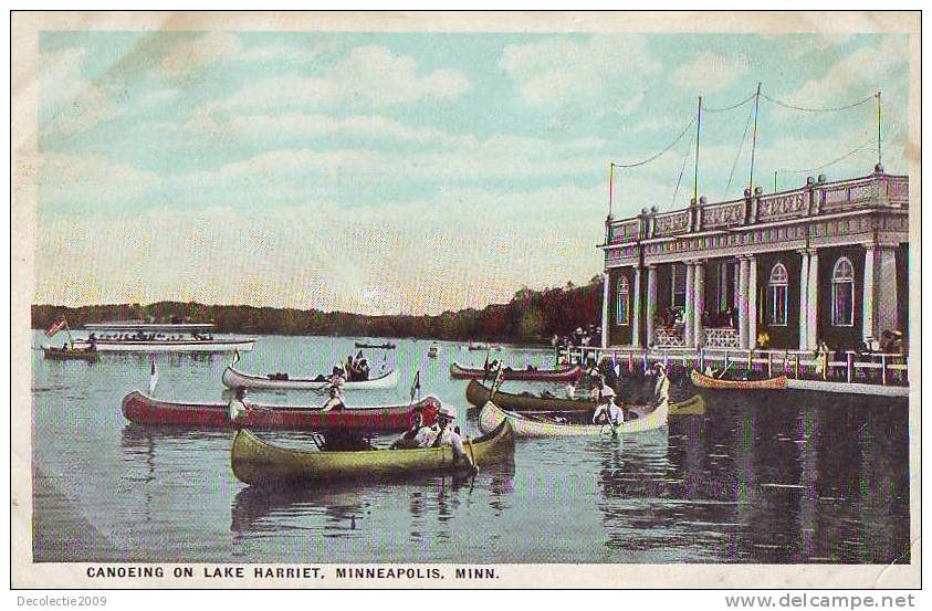 Z1069 United States Minnesota Minneapolis Canoeing On Lake Harriet Uncirculated - Other & Unclassified