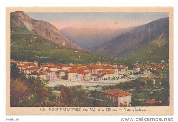 06 // ROQUEBILLIERE, Vue Générale, N° 410, Ed Passeron / Colorisée - Roquebilliere