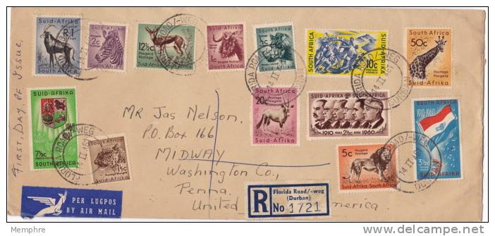 1961 FDC   Complete Set Of 13 Definitives Decimal Currency  Feb 14 - FDC
