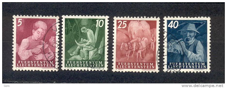 Liechtenstein   1951.-  Y&T Nº   251/52 - 255 - 257 - Usados