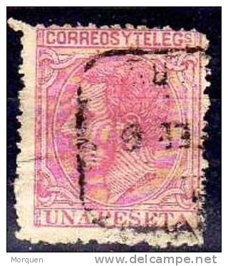 España, Cat Edifil  Numero 207, 1 Pta Alfonso XII - Used Stamps