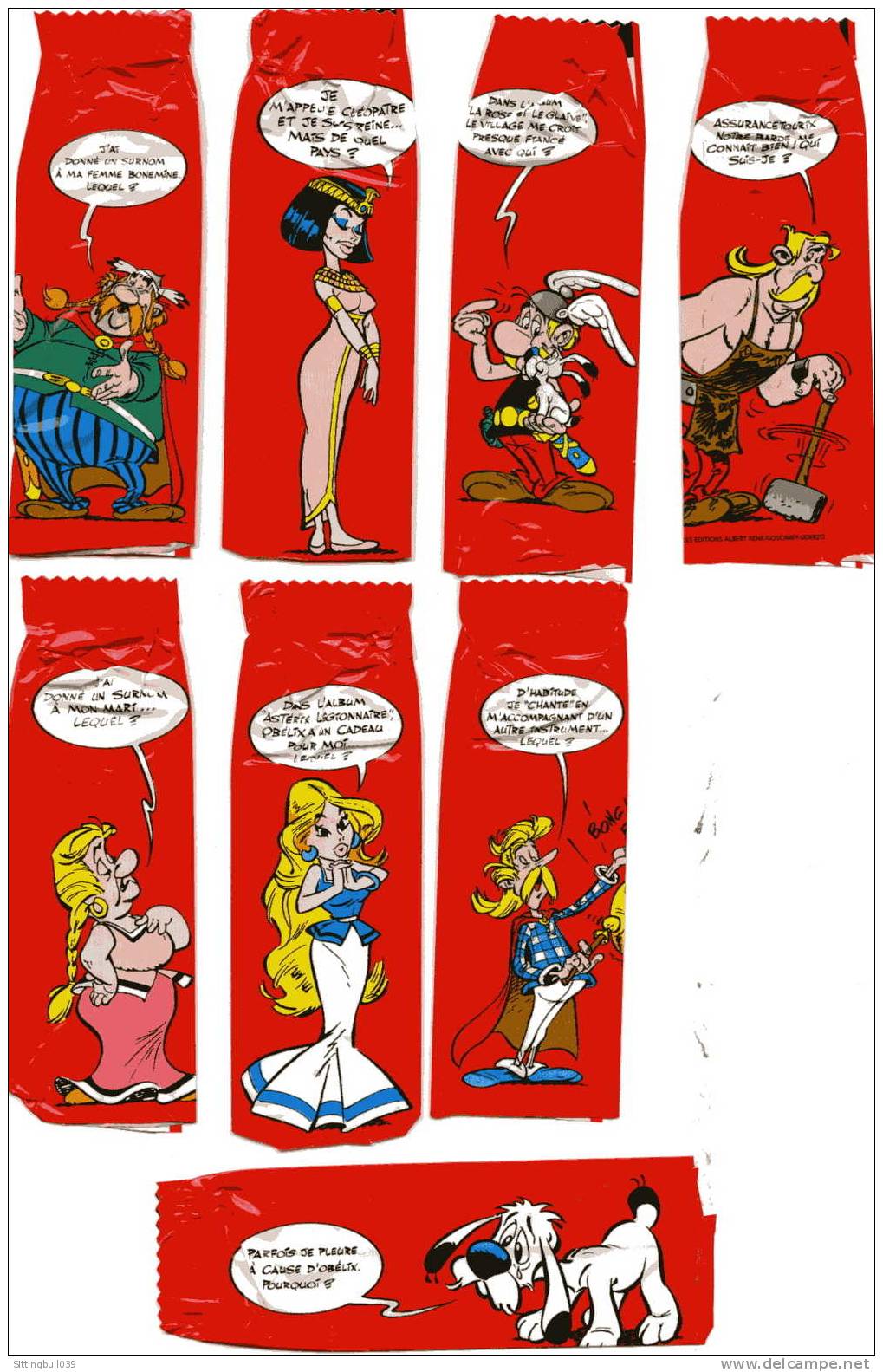 ASTERIX. DANS LES CHOCOTOONS DE VERKADE. EMBALLAGE CARTONNE PUB ET 6 SACHETS ASTERIX.1994  Ed. A. R/GOSCINNY-UDERZO - Astérix