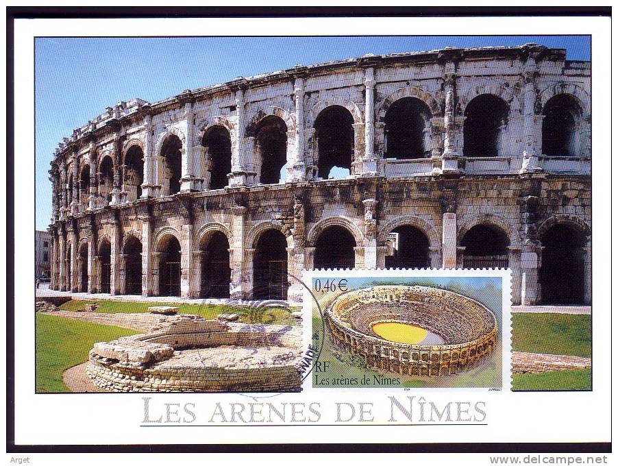 Carte-Maximum France N°Yvert 3470 (Arènes De Nîmes) Obl Sp Ill 2.4.2002 - 2000-2009