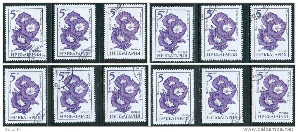 ● BULGARIA  - Rep. Pop. - FIORI  1985 -  N. 2955  Usati  -  467 - Usati