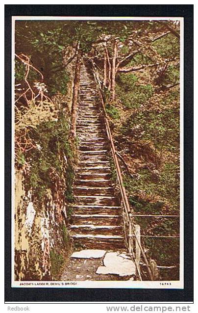 Early Postcard Jacob's Ladder Devil's Bridge Cardiganshire Wales - Ref 416 - Cardiganshire