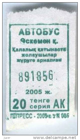 Kazakhstan, Ust-Kamenogorsk: One-way Bus Ticket (3) - World