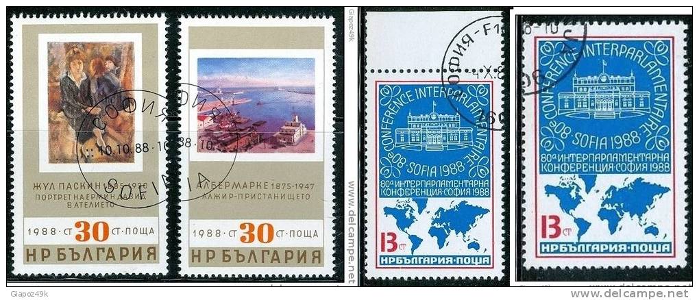 ● BULGARIA  - Rep. Pop. - QUADRI / SOFIA - 1988  - N. 3192 . . . + 3200 Usati  - 574 /75 /76 - Used Stamps