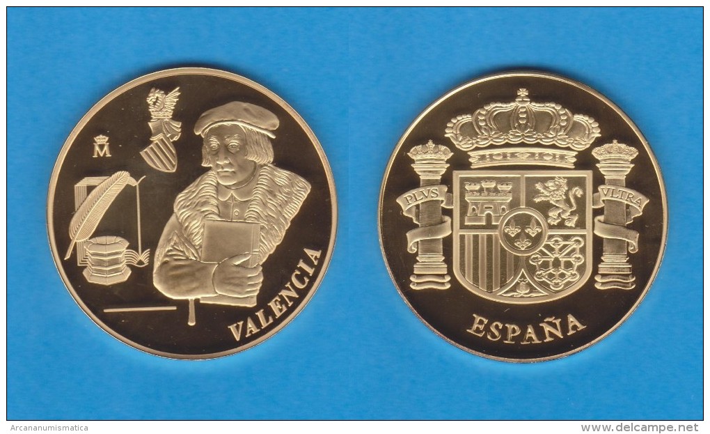 ESPAÑA / SPAIN   MEDALLA  ORO / GOLD    SC/UNC  PROOF  VALENCIA    DL-7152 - Andere & Zonder Classificatie