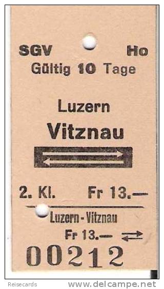 Schweiz:  Schifffahrts-Gesellschaft Vierwaldstättersee, Luzern - Vitznau - Europa