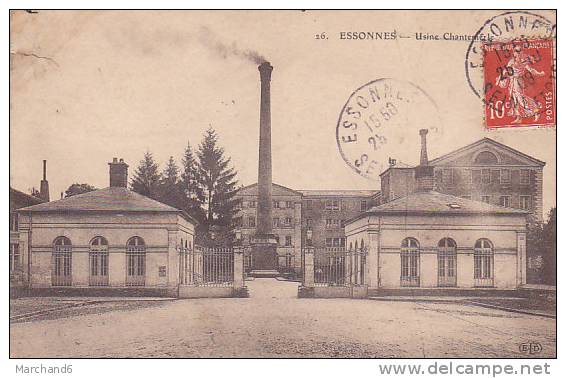 ESSONNE.ESSONNES.USINE CHANTEMERLE  Cp Coin Gauche Haut Abimé Et Recollé En L état - Essonnes